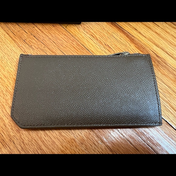 Saint Laurent Fragments Zipped Leather Card Holder W/Box - Picture 6 of 6